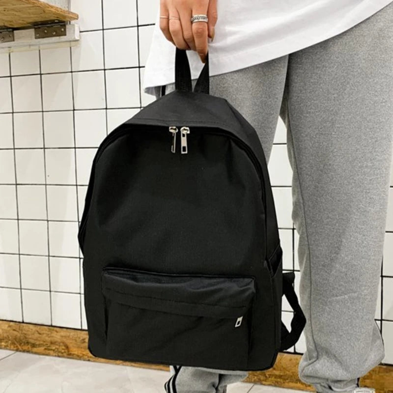 Small Backpack For School Teenagers Girls Nylon Women Backpack Bookbag Solid