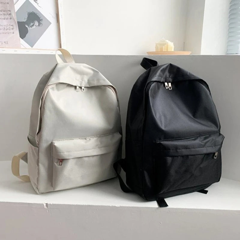 Small Backpack For School Teenagers Girls Nylon Women Backpack Bookbag Solid