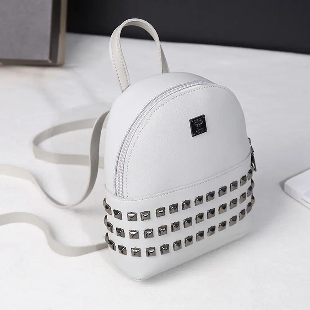 Small Backpack Women's Shoulder Bags PU Leather Bag School Bags