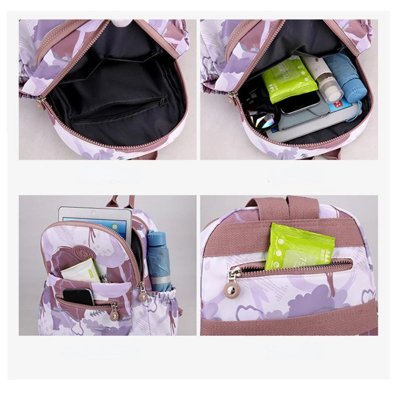 Plaid Printing Travel Women Backpack Casual Double Shoulder Bags