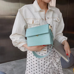 Wide Band Western Stone Pattern Shoulder Bag