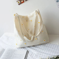 Small Canvas Tote Women?s Bag Girls Shopper Handbag Casual Embroidery