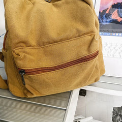 Small Vintage Canvas Backpack Unisex Men Women Teen Girls Mini Rucksack
