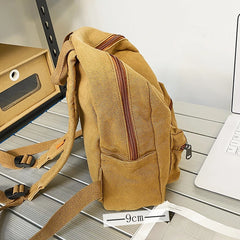 Small Vintage Canvas Backpack Unisex Men Women Teen Girls Mini Rucksack