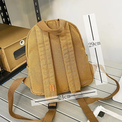Small Vintage Canvas Backpack Unisex Men Women Teen Girls Mini Rucksack