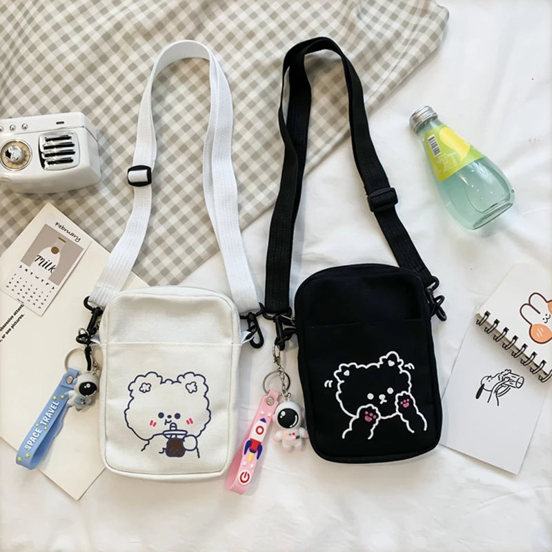Small Canvas Crossbody Bag for Women