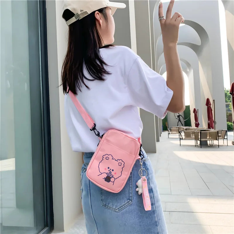 Small Canvas Crossbody Bag for Women