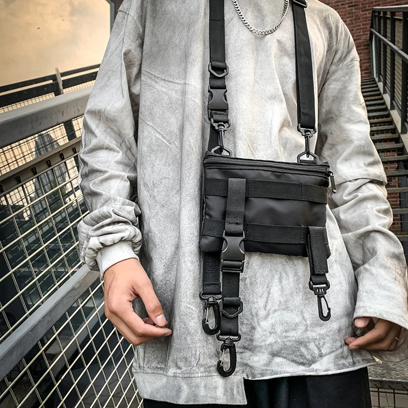 Hip Hop Style Men's Small Crossbody Bag Mini Square Phone Messenger Bag G175