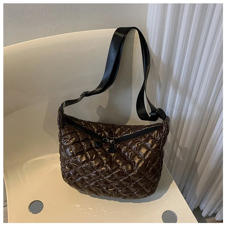 Women's Winter Crossbody Cotton Bag Famous Brand Shoulder Purse