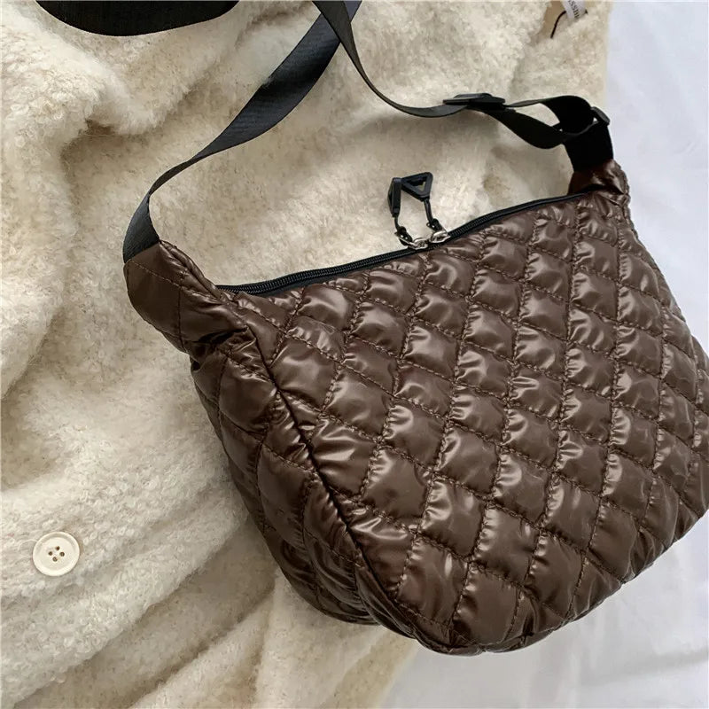 Women's Winter Crossbody Cotton Bag Famous Brand Shoulder Purse