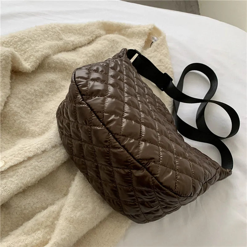 Women's Winter Crossbody Cotton Bag Famous Brand Shoulder Purse