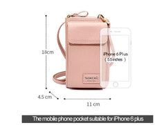Small Leather Crossbody Shoulder Bag Women Mobile Phone Purse