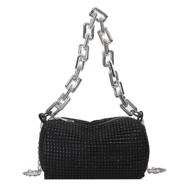Women's Small Crossbody Messenger Bag Bling Diamond Summer Travel Shoulder Purse