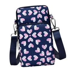 Small Mobile Phone Bag Adjustable Strap Zipper Case for Ladies Travel