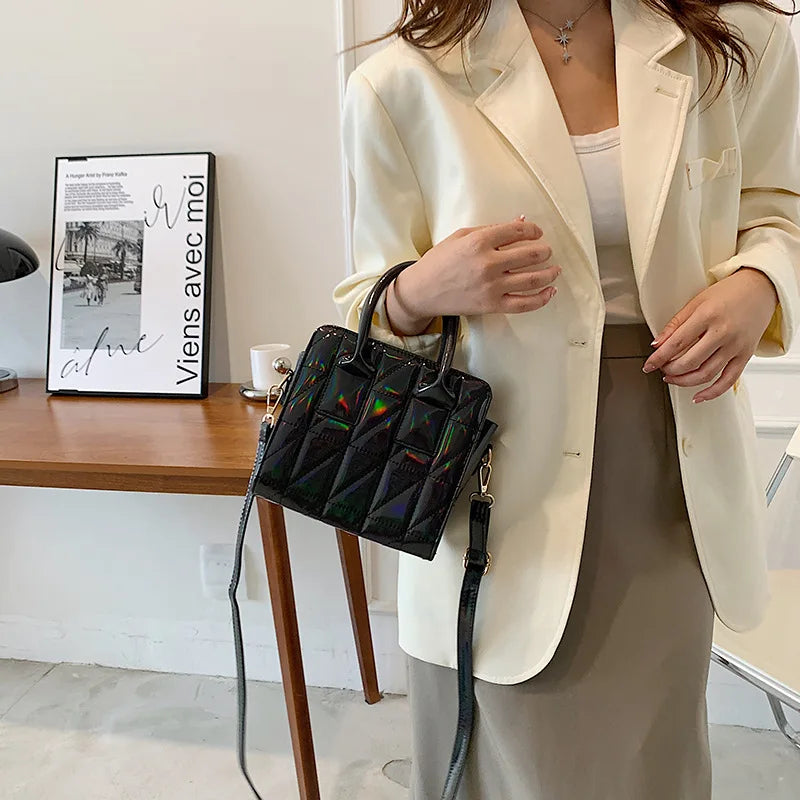 Geometric Quilted Shoulder Bag for Women