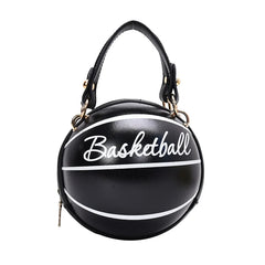 Personality Basketball Hand Bag Women Chains Handbag Mini Round Tote