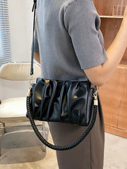 Pleated Underarm Crossbody Bag Women's Handbag
