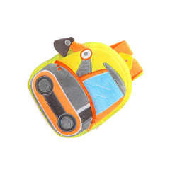 Small Plush Backpack Engineering Cars Kids School Bag