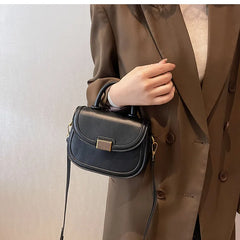 Retro Fall Winter Saddle Shoulder Purses Handle Clutch Women Bags