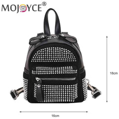 Small Rhinestone Backpack for Women Crystal Travel Casual Shoulder School Bag