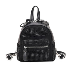 Small Rhinestone Backpack for Women Crystal Travel Casual Shoulder School Bag