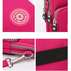 Small Nylon Shoulder Bag for Women Mini Mobile Phone Messenger Purse