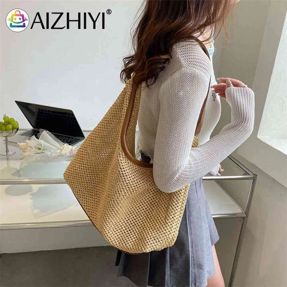 Summer Shoulder Bag Women Crossbody Purse Woven Messenger Handbags
