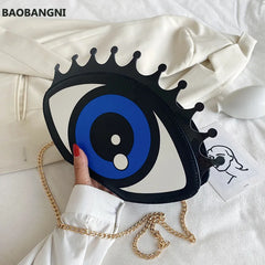 Small Shoulder Women Bag Eye PU Leather Chain Messenger Bag Purse And Handbags M