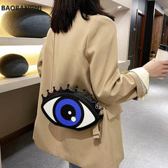 Small Shoulder Women Bag Eye PU Leather Chain Messenger Bag Purse And Handbags M
