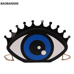 Small Shoulder Women Bag Eye PU Leather Chain Messenger Bag Purse And Handbags M