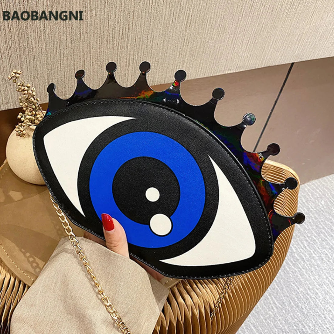 Small Shoulder Women Bag Eye PU Leather Chain Messenger Bag Purse And Handbags M