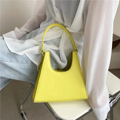 Small Solid PU Leather Underarm Shoulder Bags Crossbody Bag Female Handbags