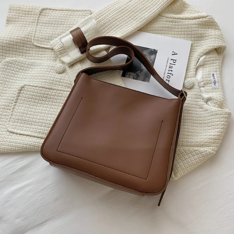 Square Shoulder Bag Crossbody for Women PU Leather Handbag Messenger