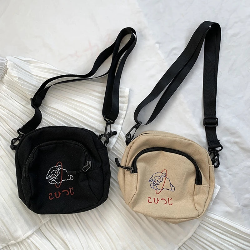 Small Women Canvas Bags Handbag Mini Shoulder Bags for Women Phone Bag