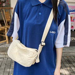 Small Canvas Shoulder Bag for Women Girl Students Crossbody Handbag