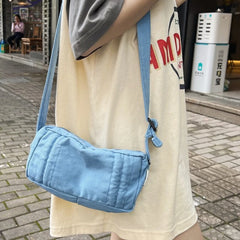 Small Canvas Shoulder Bag for Women Girl Students Crossbody Handbag