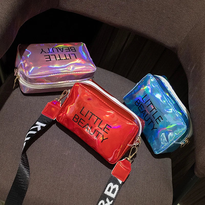 Women Laser Crossbody Bag PVC Jelly Small Tote