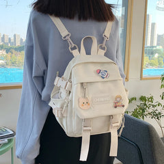 Waterproof Nylon Women's Backpack Girls School Bag Japanese Style Mini