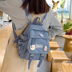 Waterproof Nylon Women's Backpack Girls School Bag Japanese Style Mini