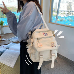 Waterproof Nylon Women's Backpack Girls School Bag Japanese Style Mini