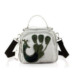 Oblique Cross Bag Wax Thread Woven Shoulder Bag