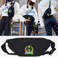 Snake Arrow Print Waist Bag Running Chest Pack Sports Belt Mobile Phone Bag