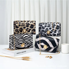 Snake Pattern Shoulder Bag Chain Small Square Bag