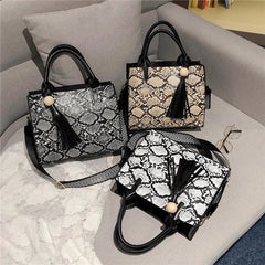 Snake Women's Crossbody Shoulder Bag High PU Party Handbag