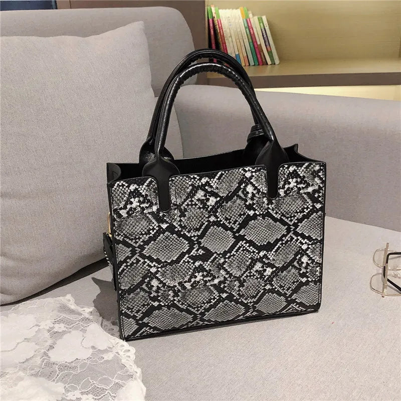 Snake Women's Crossbody Shoulder Bag High PU Party Handbag