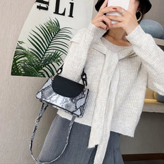 Snakeskin Pattern Handbag Women's Shoulder Bag Ladies Crossbody Bag Purse
