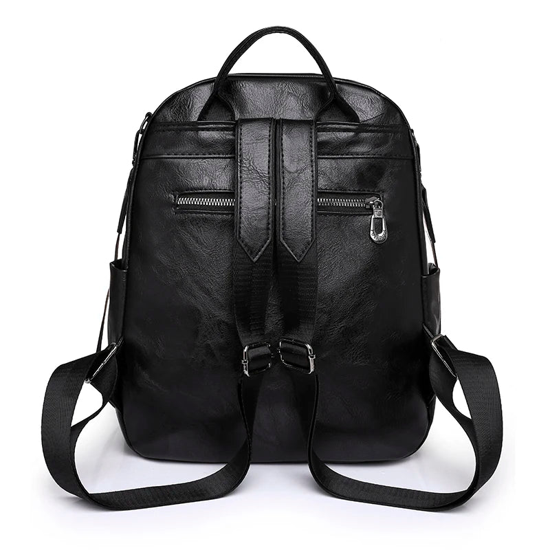 Soft Leather Female Bag Cowhide High Travel Girls Backpack Women 