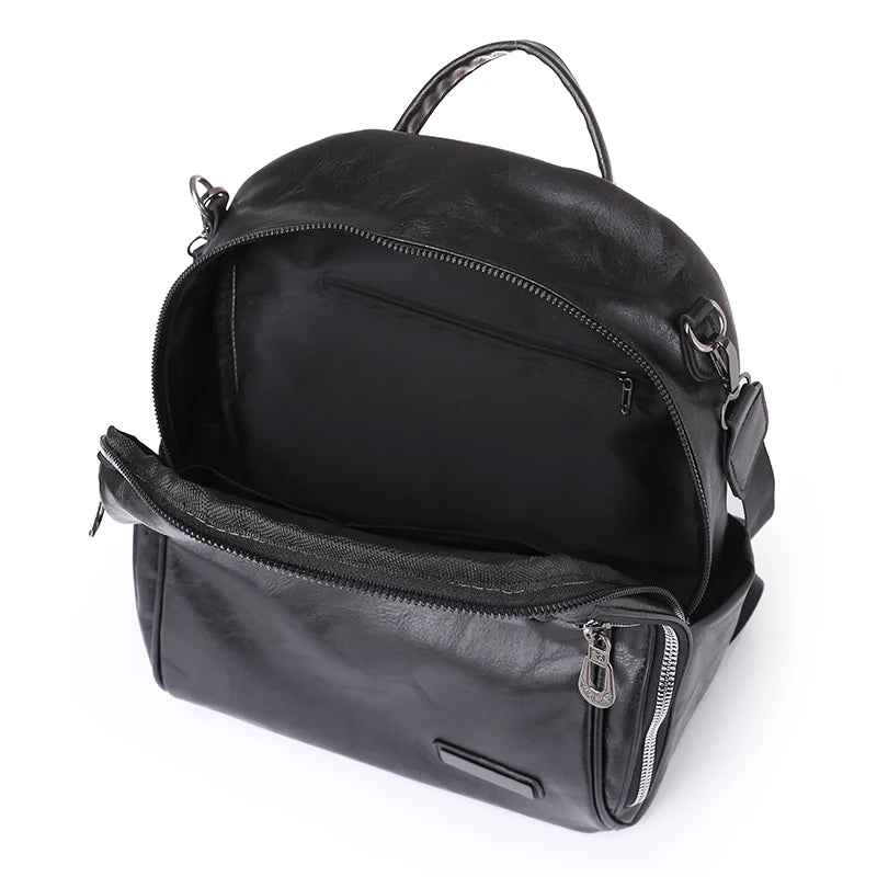 Soft Leather Female Bag Cowhide High Travel Girls Backpack Women 