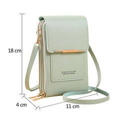 Soft Leather Women's Wallet Crossbody Shoulder Bag