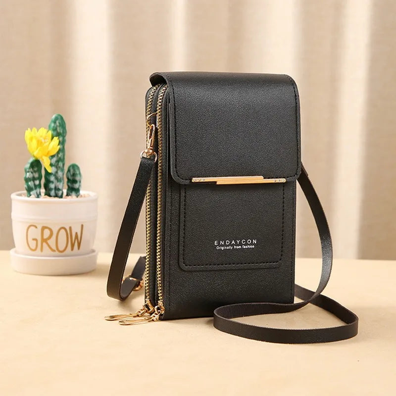 Soft Leather Women's Wallet Crossbody Shoulder Bag